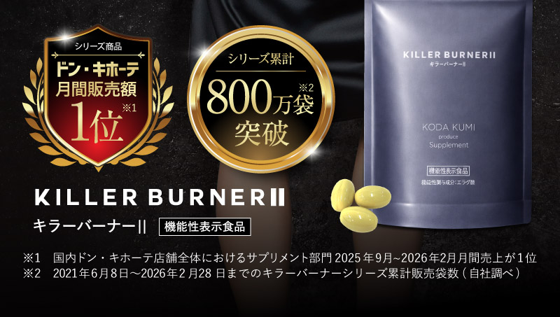 売上シェアNo.1 キラーバーナー 機能性表示食品